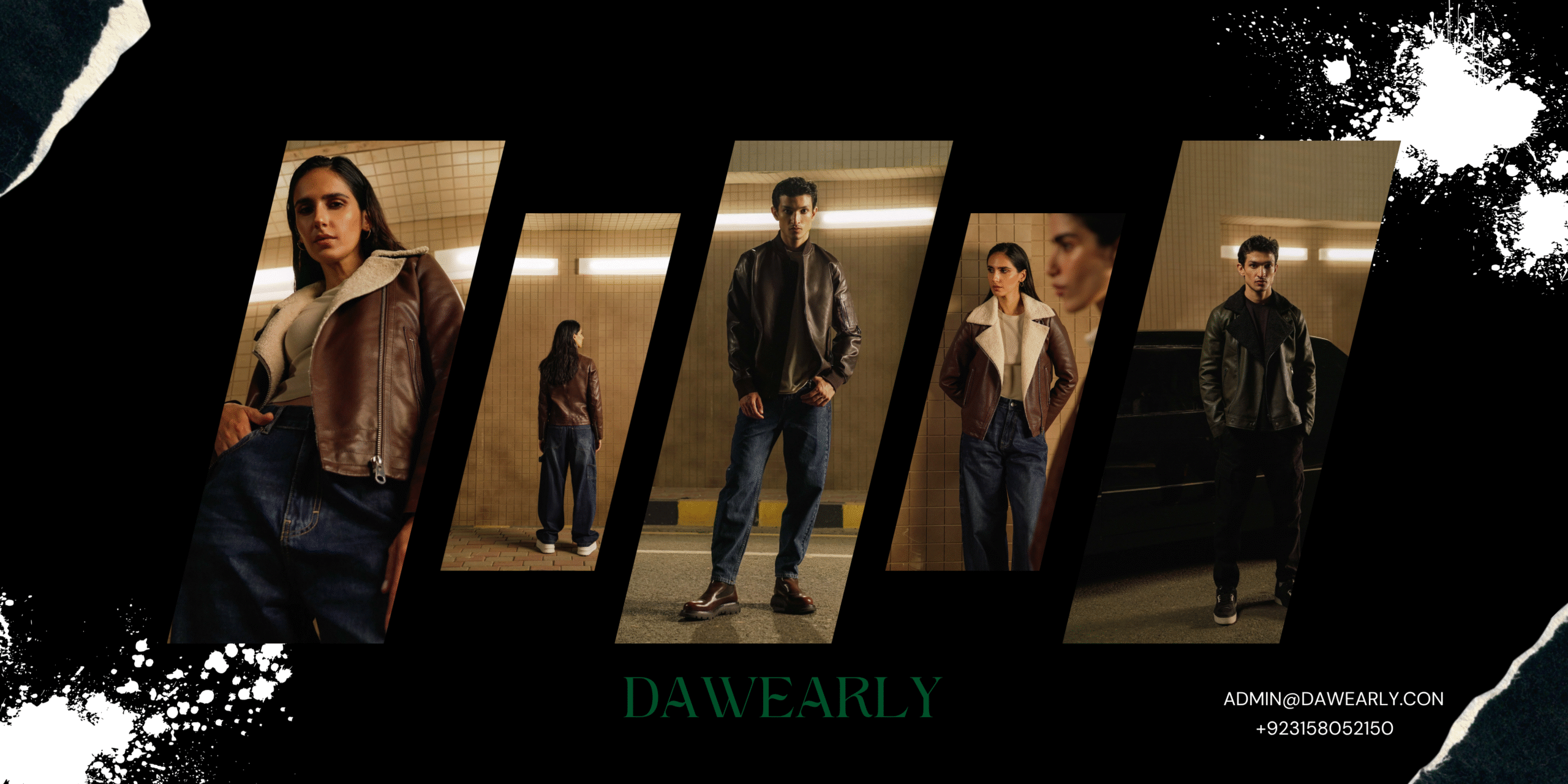 Black and White Modern Grunge Plastic Texture Streetwear Landscape Banner (1)